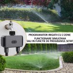 Programator smart automat pentru irigatii/udare WiFi, NEXTLY, control prin aplicatie, automat sau manual, doua zone, racord 3/4 si adaptoare1/2, functionare cu baterii, negru - imagine 13
