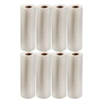 Set 8 role pungi universale pentru vidat si sigilat alimente, NEXTLY, gofrate, lavabile, conservare optima, fructe, legume, carne, mancare, compatibilitate universala, rezistenta la inghet si caldura,