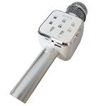 Microfon wireless pentru karaoke, boxa incorporata, bluetooth, NEXTLY, Radio FM, card SD/TF, USB, jack 3.5mm, pentru copii si adulti, argintiu - imagine 2