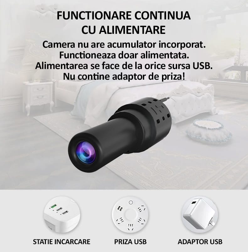 Mini camera de supraveghere WiFi, NEXTLY, FULL HD 1080p. pentru