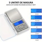 Mini cantar digital de buzunar pentru bijuterii, NEXTLY, capacitate 500g, precizie 0.01, argintiu - imagine 9
