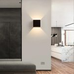 Set 2 aplice LED de perete pentru interior, NEXTLY, corp din aluminiu, 2 surse de lumina, lumina calda, 6W, 3000K, 10 x 9.5 x 5 cm, negru - imagine 12