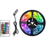 Banda led RGB 5050 NEXTLY, 5 metri, aplicatie telefon, adeziva, IP 20 interior, telecomanda, timer, mod muzica, luminozitate reglabila, iluminare ambientala, pentru tv, pc, mobila, pereti