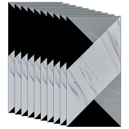 Set 50 x tapet autoadeziv imitatie marmura NEXTLY, waterproof, ajustabil, adeziv puternic, usor de montat, suprafata acoperire 9 mp, 30x60 cm, 2mm grosime PH006