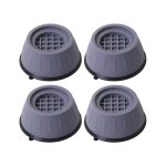 Set 4 picioruse antiderapante NEXTLY pentru masina de spalat, uscator de rufe, frigider, mobilier, protectie anti-vibratii, anti-zgomot, capacitate portanta mare, gri