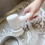 Perie electrica pentru curatare NEXTLY, multifunctionala, 3 capete interschimbabile, incarcare USB, IPX5, suport agatare, alb - imagine 12