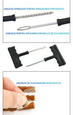 Kit vulcanizare pentru reparatie pana anvelope NEXTLY, 3 snururi vulcanizare, 2 unelte otel inoxidabil, adeziv cauciuc - imagine 3