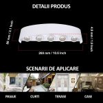 Aplica LED de perete, NEXTLY, 10 Leduri, lumina sus si jos, iluminat exterior si interior, 10W, 3000K, lumina calda, IP65, aluminiu, alb - imagine 8
