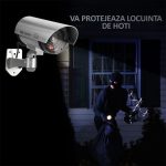 Camera de supraveghere falsa NEXTLY pentru exterior/interior, led rosu intermitent, rotire 360°/90°, waterproof, baterii AA, argintiu - imagine 9