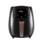 Friteuza cu aer cald + 100 hartii de copt 22x14x4.5cm, NEXTLY, gatire fara ulei, Air Fryer capacitate 4.5 litri, 1400W, 8 programe de gatire, Touch Control, afisaj digital, negru