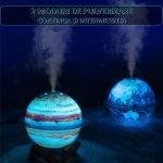 Umidificator de aer NEXTLY, cu difuzor aromaterapie forma de planeta Jupiter, iluminare ambientala RGB, pulverizare continua si intermitenta, capacitate 330ml - imagine 6