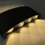 Aplica LED de perete, NEXTLY, 8 Leduri, lumina sus si jos, iluminat exterior si interior, 8W, 3000K, lumina calda, IP65, aluminiu, negru - imagine 10