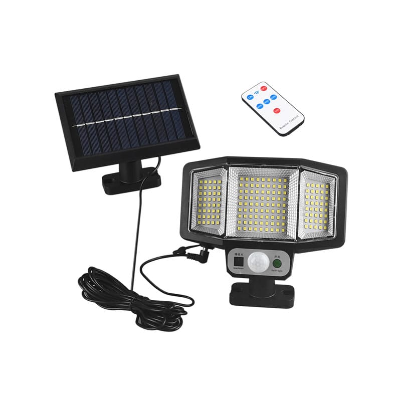 2835d9ac22b29c0c458e6c6513828f22.jpg Lampa cu incarcare solara NEXTLY, 161 x LED SMD, senzor de miscare si lumina, 3 moduri de functionare, acumulator 2400mAh, panou solar separat, telecomanda - imagine 1