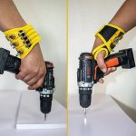 Manson magnetic pentru sustinere cuie, suruburi, piulite, biti, burghie NEXTLY, bratara cu 9 magneti puternici pentru unelte metalice, 4 buzunare pentru obiecte nemetalice, marime ajustabila, potrivit - imagine 12