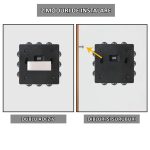 Set 6 x lampa decorativa de exterior cu incarcare solara NEXTLY, pentru perete/gard, senzor de lumina, 16 leduri pe toate laturile, lumina calda, rezistenta la apa, patrate, negru - imagine 4