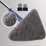 Mop multifunctional NEXTLY pentru suprafete uscate si ude, cap triunghiular rotativ 360°, stergator pentru geamuri, podele, pereti, mobila, laveta microfibre, maner telescopic, ajustabil - imagine 5