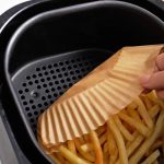 Set 300 de bucati hartie de copt NEXTLY pentru Air Fryer, cuptor cu microunde, friteuza, unica folosinta, 16x4.5 cm, rezistente la caldura 220°C, rotunde, maro - imagine 11