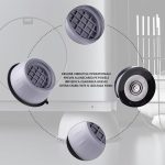 Set 4 picioruse antiderapante NEXTLY pentru masina de spalat, uscator de rufe, frigider, mobilier, protectie anti-vibratii, anti-zgomot, capacitate portanta mare, gri - imagine 2