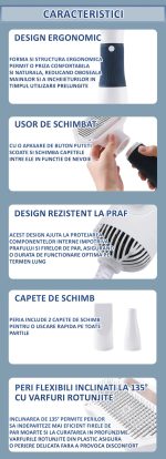 Perie cu uscator pentru caini/pisici 2 in 1 NEXTLY, 3 capete interschimbabile, 3 moduri de uscare, buton pentru indepartarea parului, zgomot redus, 600W, alb-albastru - imagine 6