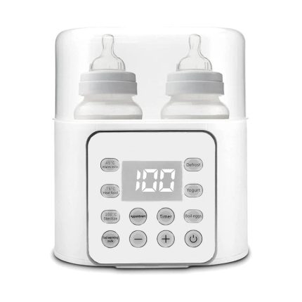 Incalzitor si sterilizator de biberoane multifunctional dublu NEXTLY, 6 in 1, dezghetare, fierbator oua, fermentare iaurt, incalzire rapida, functie programare, functie mentinere temperatura constanta