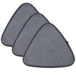 Set 3 rezerve pentru mop triunghiular NEXTLY, lavete din microfibra, reutilizabile, absorbtie buna, utilizare umeda si uscata, 26x26x26cmm gri