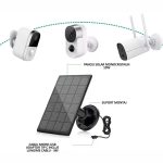Mini panou solar pentru alimentare camere, incarcare telefon, 10W 5V, NEXTLY, cablu 3m, conector micro-usb si adaptor tip c inclus, 175x120 mm, negru - imagine 6
