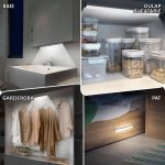 Lampa LED cu senzor de miscare si lumina NEXTLY, 10 cm, pentru dulap, dressing, portbagaj, scari, pat, oglinda, casa, 3 moduri de functionare, luminozitate reglabila, lumina rece, prindere magnetica, - imagine 6