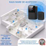Sonerie wireless cu camera video, NEXTLY, rezolutie video HD 720p, vedere nocturna, microfon bidirectional, apel vocal si video, control prin aplicatie, 19 melodii, autonomie mare, distanta 30-50M int - imagine 6