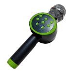 Microfon wireless pentru karaoke, NEXTLY, boxa bluetooth incorporata, efecte de schimbare a vocii, redare muzica, usb, card sd, mufa jack 3.5mm, incarcare micro-usb, negru-verde, v11 - imagine 4