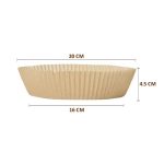 Set 300 de bucati hartie de copt NEXTLY pentru Air Fryer, cuptor cu microunde, friteuza, unica folosinta, 16x4.5 cm, rezistente la caldura 220°C, rotunde, maro - imagine 2