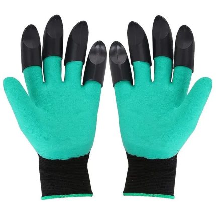 Manusi de protectie pentru gradinarit cu gheare NEXTLY, pentru sapat, plantat, plivit, anti-taiere, waterproof, material respirabil, universale, verde-negru