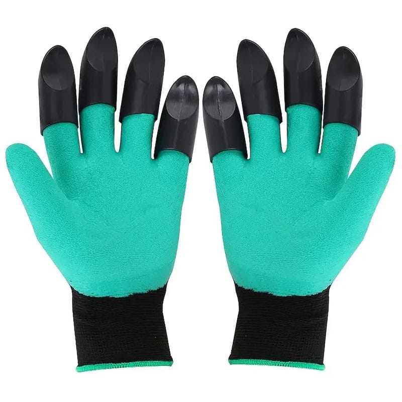 37ac60eef0cdd7d94837fad2cace5c96.jpg Manusi de protectie pentru gradinarit cu gheare NEXTLY, pentru sapat, plantat, plivit, anti-taiere, waterproof, material respirabil, universale, verde-negru - imagine 1