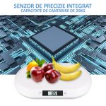 Cantar electronic digital pentru bebelusi, NEXTLY, 3 unitati de masura, functie tara, suprafata concava, capacitate maxima 20kg, precizie de cantarire 0.01kg, alb - imagine 4