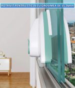 Stergator geam cu magnet NEXTLY, racleta, curata simultan ambele parti ale geamului, potrivit pentru sticla cu grosimea de 15-26mm, magnet foarte puternic, piese de schimb incluse, albastru - imagine 3