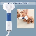 Perie cu uscator pentru caini/pisici 2 in 1 NEXTLY, 3 capete interschimbabile, 3 moduri de uscare, buton pentru indepartarea parului, zgomot redus, 600W, alb-albastru - imagine 8