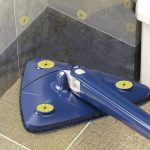 Mop multifunctional NEXTLY pentru suprafete uscate si ude, cap triunghiular rotativ 360°, stergator pentru geamuri, podele, pereti, mobila, laveta microfibre, maner telescopic, ajustabil - imagine 8