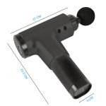 Aparat de masaj tip pistol NEXTLY, potrivit pentru relaxare si tonifiere musculara, 6 trepte de viteza, 4 capete interschimbabile, negru - imagine 3