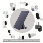 Mini panou solar pentru alimentare camere, incarcare telefon, 10W 5V, NEXTLY, cablu 3m, conector micro-usb si adaptor tip c inclus, 175x120 mm, negru - imagine 7