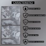 Set 24 x placi din PVC autoadezive pentru podea/perete NEXTLY, reutilizabile, waterproof, ajustabile, adeziv puternic, usor de montat, suprafata acoperire 5 mp, 45.6 x 45.6 cm, 1.5 mm grosime 7503-6 - imagine 3