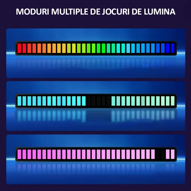 Bara cu leduri RGB, NEXTLY, sincronizare muzicala, lumini de ritm