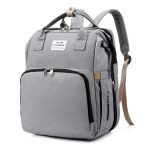 Geanta-Rucsac tip patut extensibil pentru copii, NEXTLY, multifunctional, impermeabil, buzunare multiple, atasare la carucior, unisex, gri - imagine 12