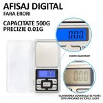 Mini cantar digital de buzunar pentru bijuterii, NEXTLY, capacitate 500g, precizie 0.01, argintiu - imagine 6