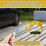 Blocator automat de parcare, NEXTLY, control de la distanta prin telecomanda, 50m, functie antifurt, alarma, retractare automata, acumulator si incarcator inclus, rezistent la apa si intemperii, IP65, - imagine 2