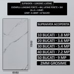 Set 20 x tapet autoadeziv imitatie marmura NEXTLY, waterproof, ajustabil, adeziv puternic, usor de montat, suprafata acoperire 3.6 mp, 30x60 cm, 2mm grosime gri/alb PD906 - imagine 4