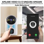 Camera dubla de supraveghere WiFi 5G, NEXTLY, pentru interior, rotatie 355°, inclinare 90°, detectare miscare si sunet, night-vision color, 5MP, suport card SD 64GB, buton apelare, functie urmarire pe - imagine 12
