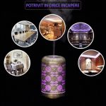 Difuzor de aromaterapie / umidificator cu ultrasunete, NEXTLY, portabil, silentios, capacitate 250ml, 7 culori LED pentru iluminare ambientala, 4 setari de timp, bronz - imagine 9