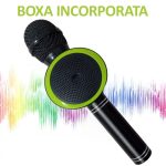 Microfon wireless pentru karaoke, NEXTLY, boxa bluetooth incorporata, efecte de schimbare a vocii, redare muzica, usb, card sd, mufa jack 3.5mm, incarcare micro-usb, v11, maner metalic, negru - imagine 3