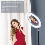 Lampa circulara RING LIGHT LED, NEXTLY, diametru 30cm, 12inch, lumina calda/rece/neutra, 10 trepte de lumina, telecomanda pe fir, telecomanda bluetooth pentru selfie, suport telefon, trepied 210cm - imagine 5