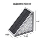Set 4 x lampa solara scari NEXTLY, senzor de lumina, 13 LED-uri, lumina calda, 2 moduri de instalare, waterproof, lumina de veghe - imagine 9