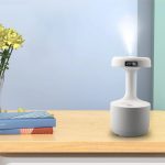 Umidificator de aer anti-gravitational ultrasonic NEXTLY, afisaj ceas digital, 2 moduri de functionare, lumina LED ambientala, silentios, Touch Control, alimentare USB, 600ml, alb - imagine 11